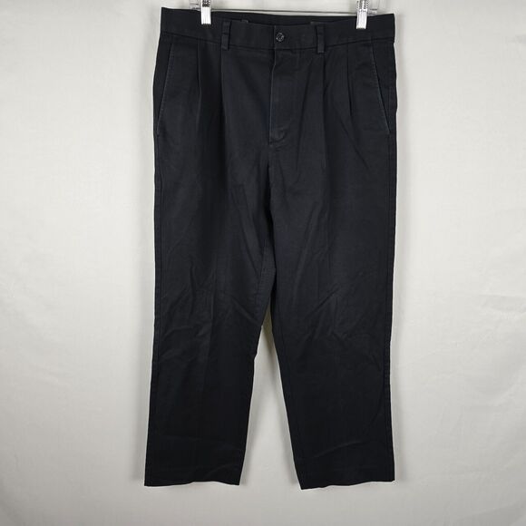 Nordstrom Chino Pants Men's 34 x 34 *** Dk Blue Straight Smartcare Wrinkle Free - Picture 1 of 16